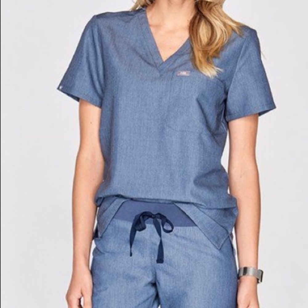 Figs Heather Denim Set ( Catarina, Livingston)